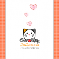 (Card Back of #1-6) Ozzi Cat Magazine DIY printable greeting card for Mothers Day celebration