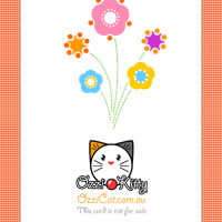 (Card Back) Ozzi Cat Magazine DIY printable greeting card for Mothers Day celebration