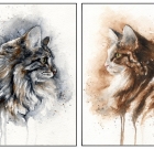 15 Amazing Watercolour Cat Drawings And Cat Portraits By Artist Braden Duncan