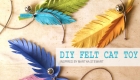 DIY Felt Cat Toy Made in 1 Hour: Colourful Leaves. Cat Toys for Your and Rescue Cats.