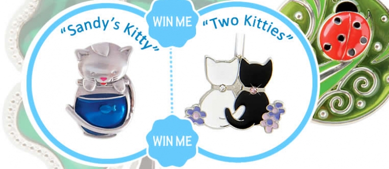 Giveaway: “Sandy’s Kitty” and “Two Kitties” Handbag Key Finders