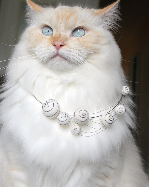 Cat hair fur handbag, necklace, pendant, earring, accessories