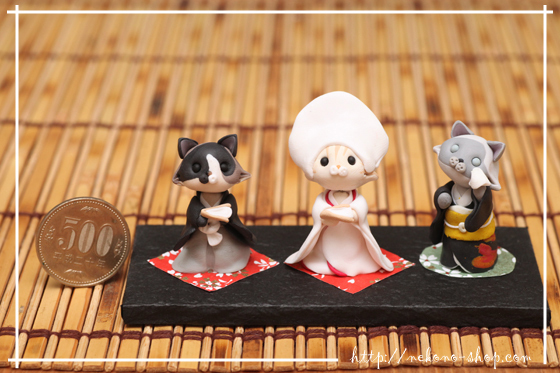 Nekono Shop - Kawaii Wedding Cake Cat Figurines From Japan - Cat Lover Gift