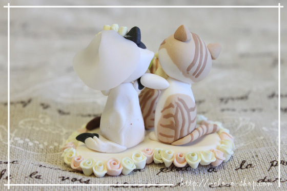 Nekono Shop - Kawaii Wedding Cake Cat Figurines From Japan - Cat Lover Gift