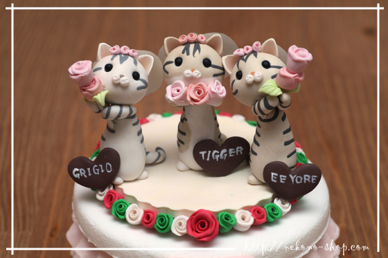 Nekono Shop - Kawaii Wedding Cake Cat Figurines From Japan - Cat Lover Gift