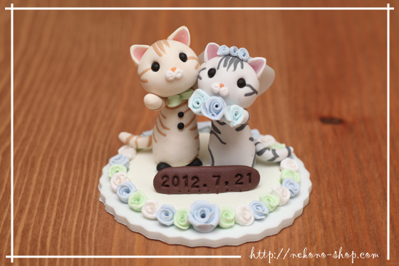 Nekono Shop - Kawaii Wedding Cake Cat Figurines From Japan - Cat Lover Gift