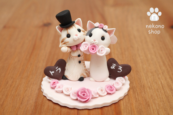 Nekono Shop - Kawaii Wedding Cake Cat Figurines From Japan - Cat Lover Gift