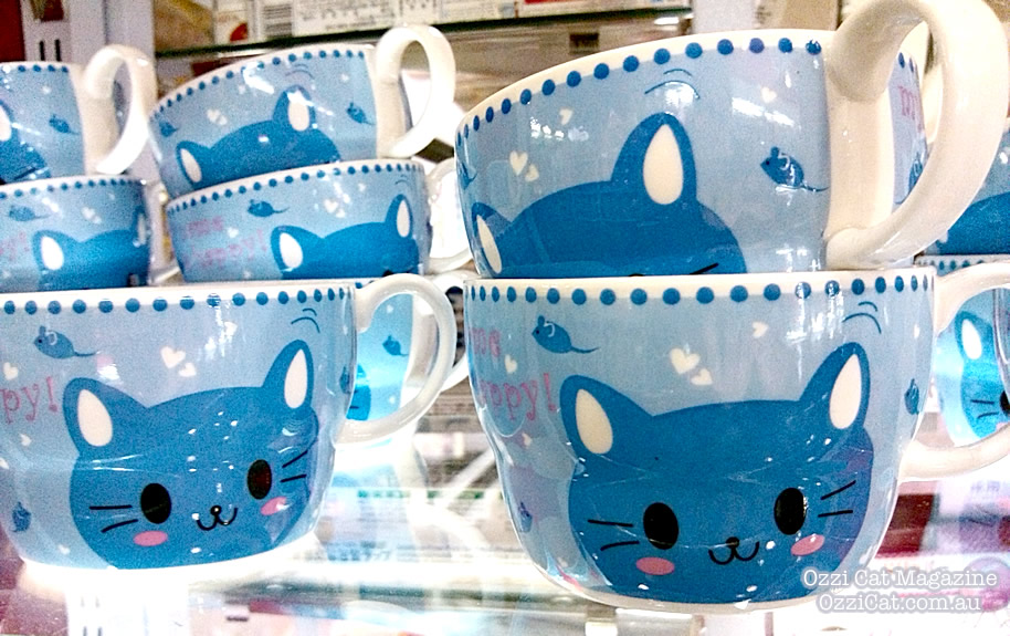 Daiso - cat goods - cute kawaii - cat cup - Australian National Cat Magazine Ozzi Cat