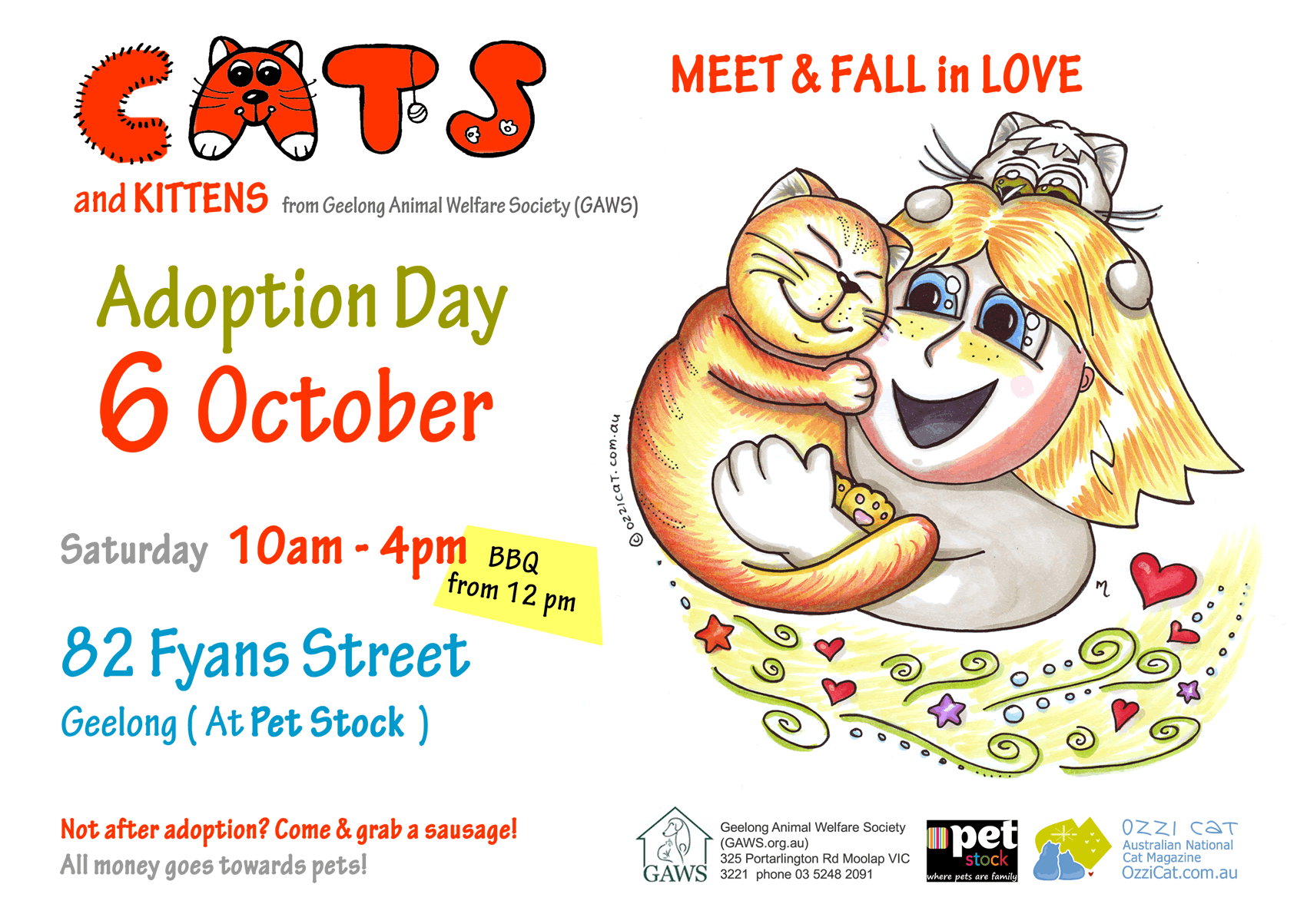 Geelong Animal Welfare Society (GAWS): Adoption Day, 6 October 2012 | Ozzi  Cat. Australian National Cat Magazine & Cat Behaviour Consulting. Solutions  for Cat Problems. How to Keep Cats Happy.
