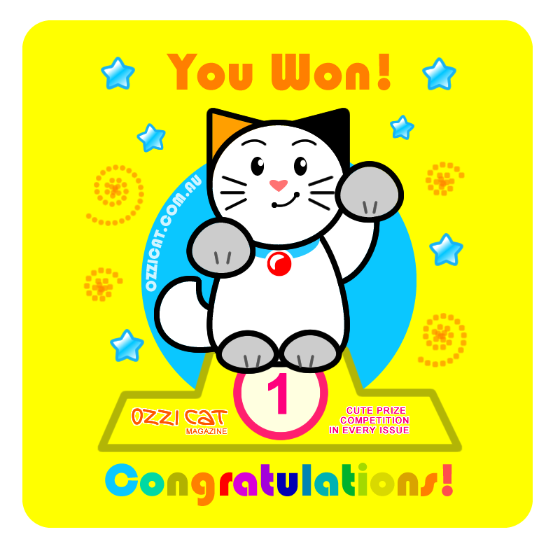 Winners of Cat Competition Badge - Ozzi Cat Magazine Prize - Cat Lover's Pick