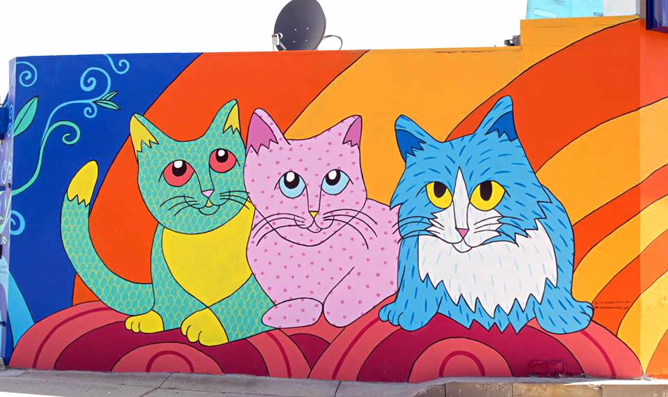 Perth Cat Hospital - Cats - Mural - Rahalie - The Velveteen Rabbit Art - WA Australia