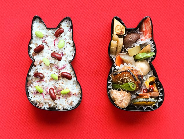 Cat lunch box - cat-shaped bento - cute storage container - Fukuneko Tokyo Japan - food lover