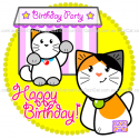 (#01) Happy Birthday - Custom Cat Cake - Ozzi Kitty