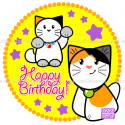 (#02) Happy Birthday - Custom Cat Cake - Ozzi Kitty